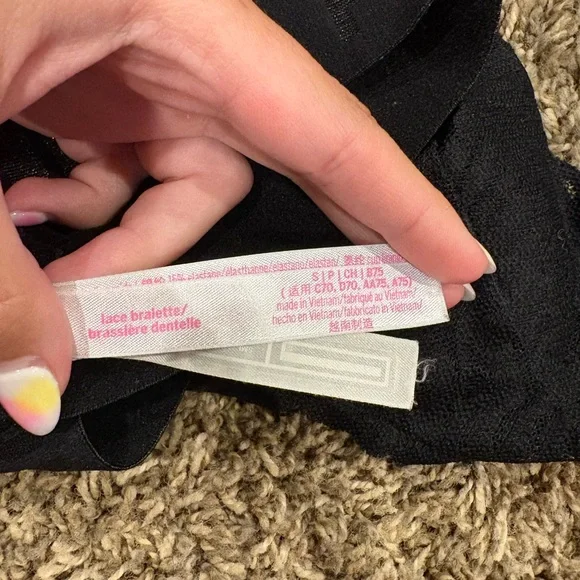 Lace Bralette Set - Black, White, Pink - Picture 3 of 3